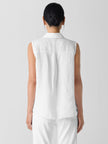 ORGANIC HANDKERCHIEF LINEN SLEEVELESS SHIRT