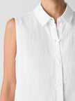 ORGANIC HANDKERCHIEF LINEN SLEEVELESS SHIRT