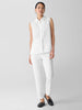 ORGANIC HANDKERCHIEF LINEN SLEEVELESS SHIRT