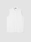 ORGANIC HANDKERCHIEF LINEN SLEEVELESS SHIRT
