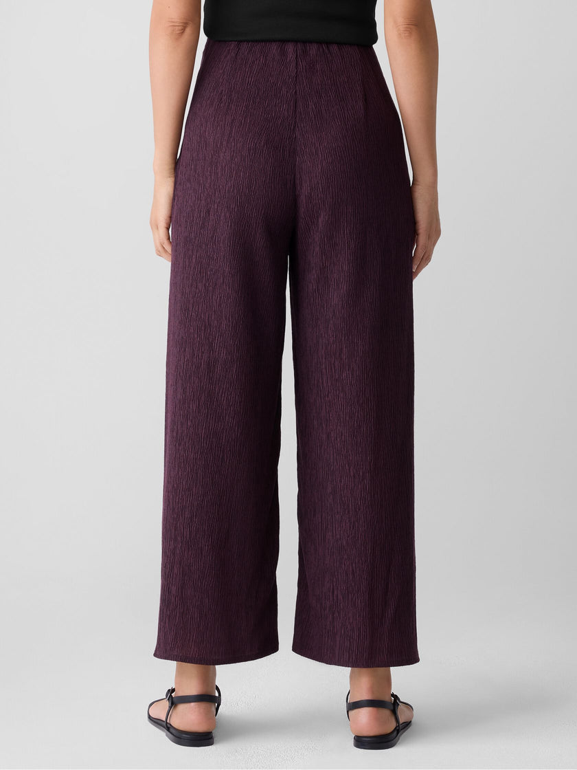 WOVEN PLISSE WIDE LEG PANT