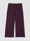 WOVEN PLISSE WIDE LEG PANT