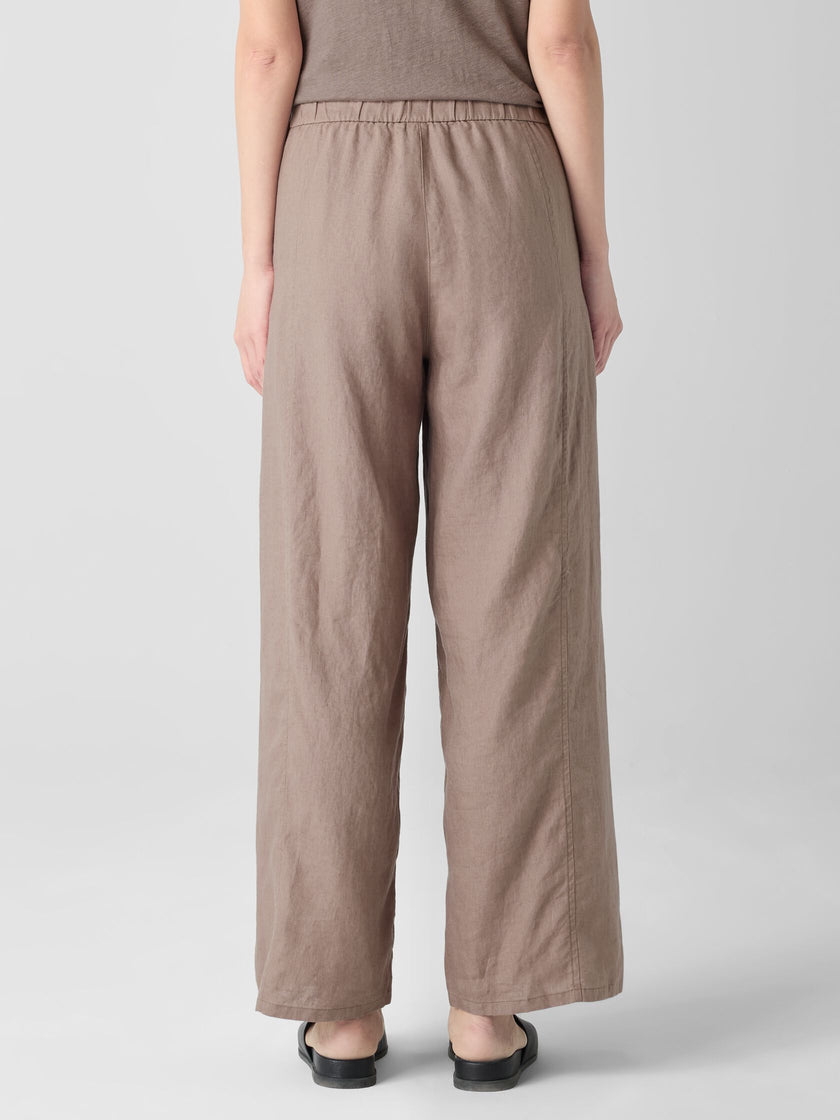 ORGANIC LINEN WIDE LEG TROUSER PANT