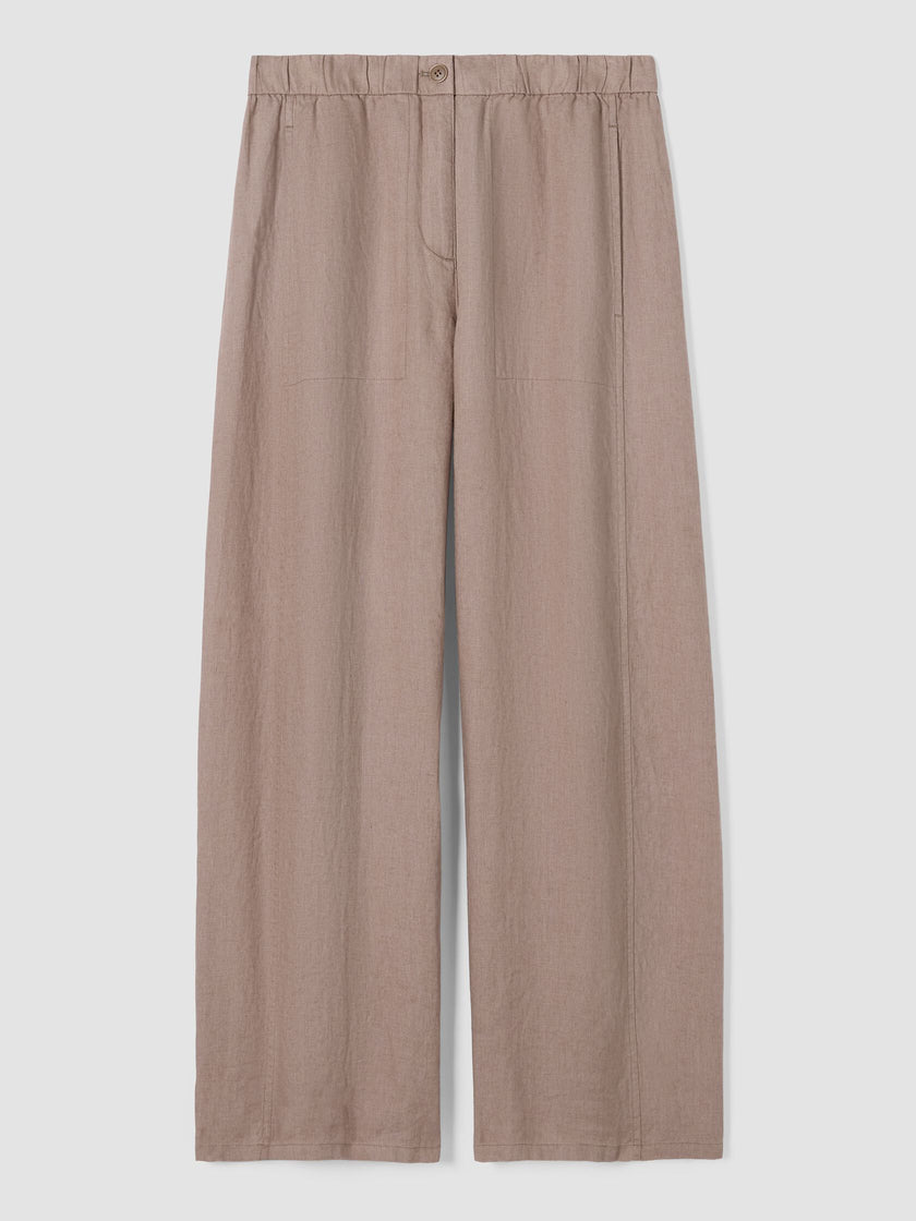 ORGANIC LINEN WIDE LEG TROUSER PANT