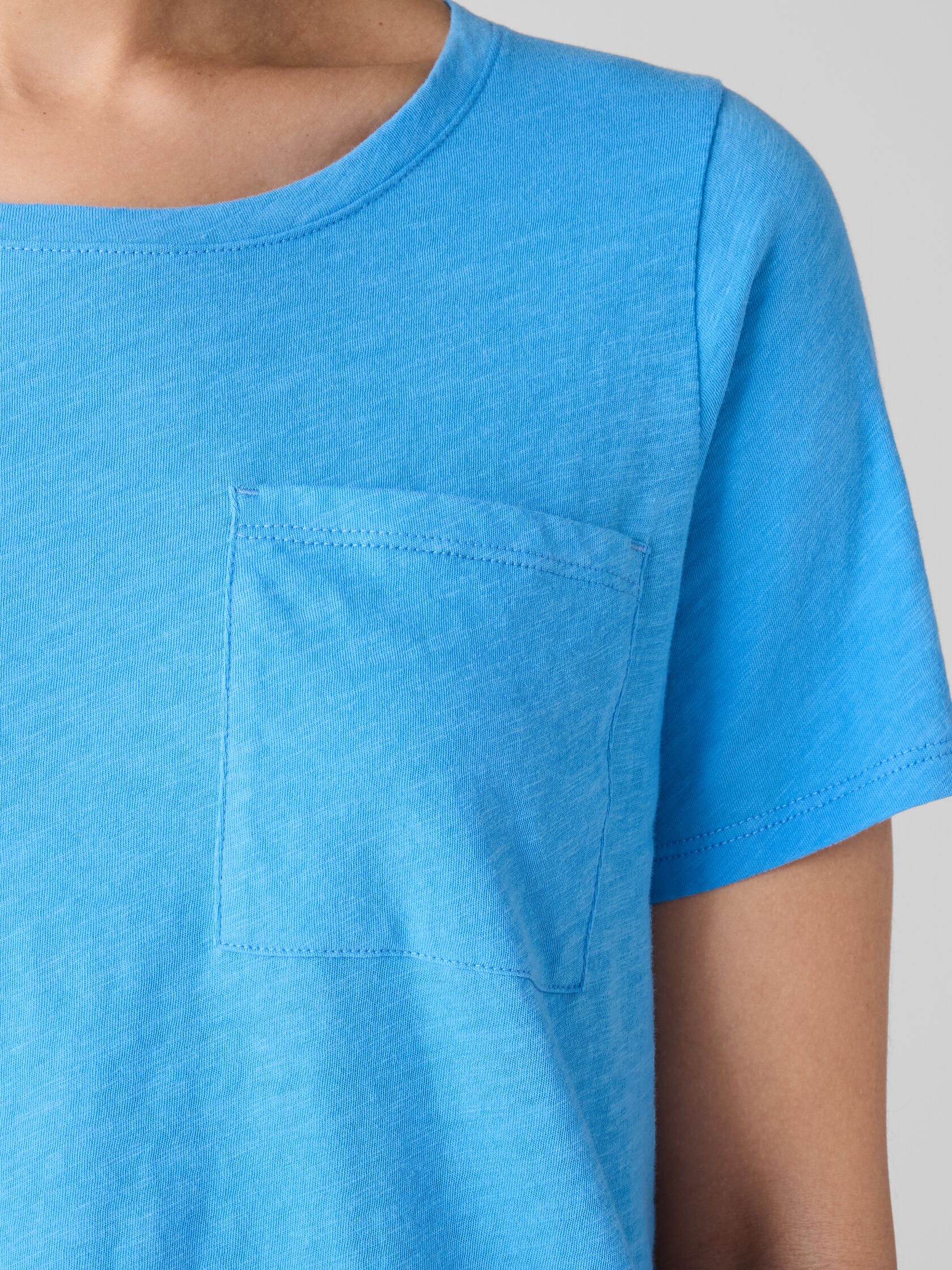 ORGANIC COTTON SLUBBY JERSEY POCKET TEE