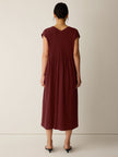 SILK CREPE DE CHINE VNECK DRESS