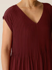 SILK CREPE DE CHINE VNECK DRESS