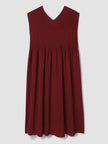 SILK CREPE DE CHINE VNECK DRESS