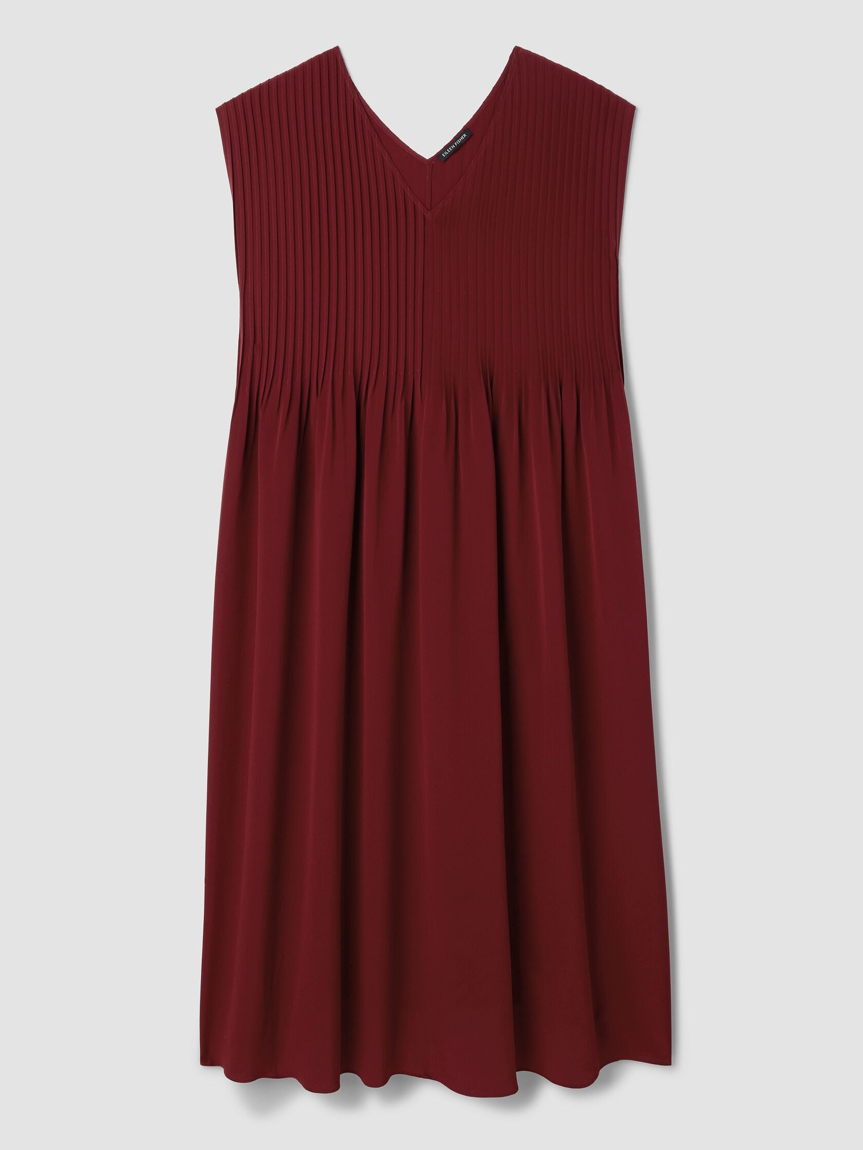 SILK CREPE DE CHINE VNECK DRESS