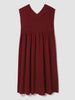 SILK CREPE DE CHINE VNECK DRESS