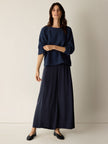 ORGANIC COTTON DOUBLEWEAVE ROUND NECK BOX TOP