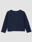 ORGANIC COTTON DOUBLEWEAVE ROUND NECK BOX TOP