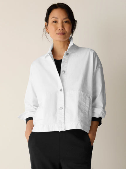 GARMENT DYED ORGANIC COTTON DENIM JACKET