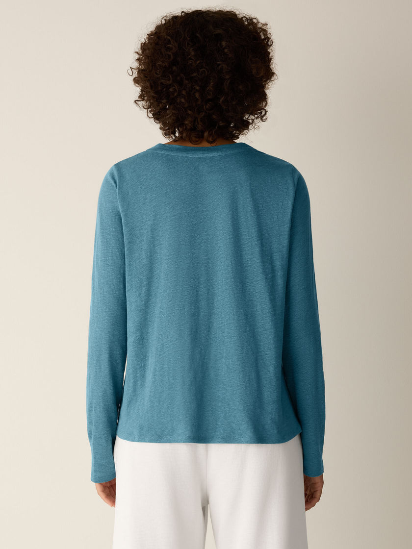 ORGANIC LINEN JERSEY LONG SLEEVE TEE