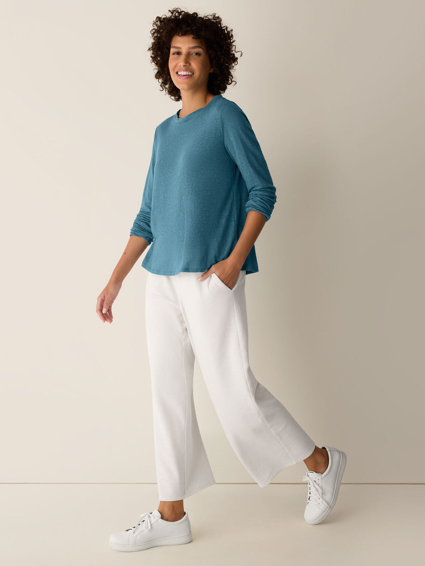 ORGANIC LINEN JERSEY LONG SLEEVE TEE