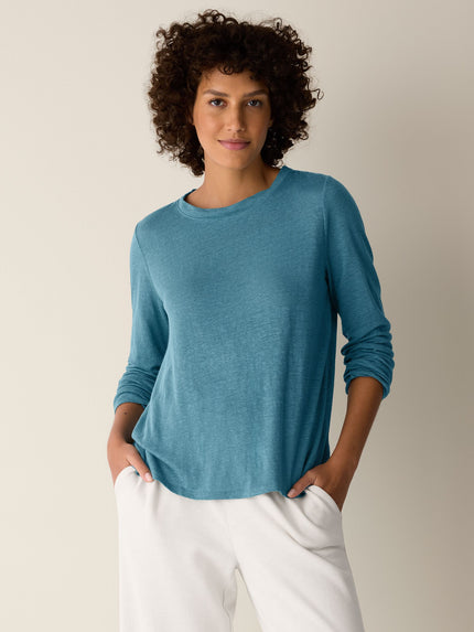 ORGANIC LINEN JERSEY LONG SLEEVE TEE