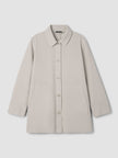 GARMENT DYED UTILITY COTTON CLASSIC COLLAR LONG JACKET