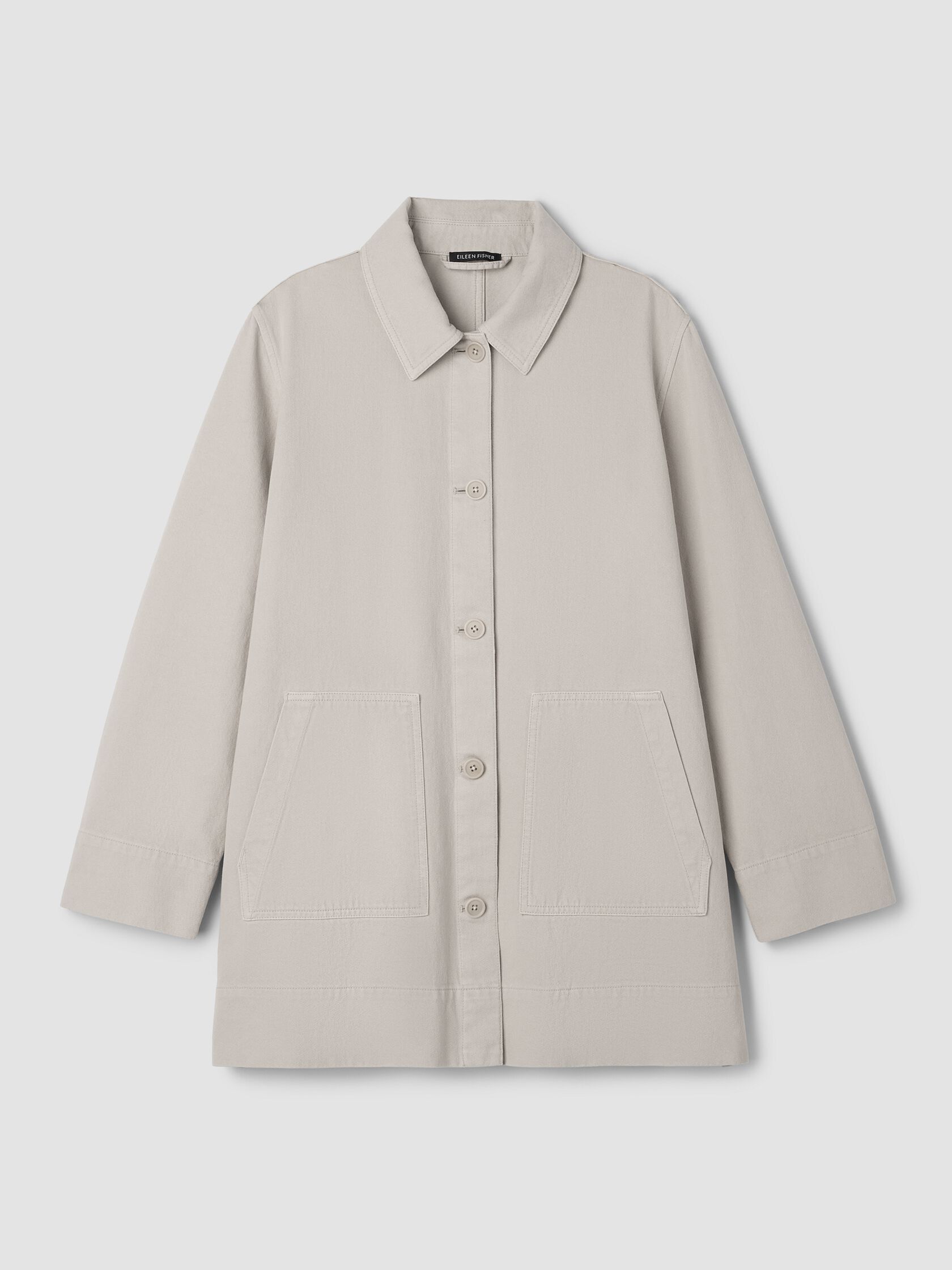 GARMENT DYED UTILITY COTTON CLASSIC COLLAR LONG JACKET