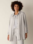 GARMENT DYED UTILITY COTTON CLASSIC COLLAR LONG JACKET