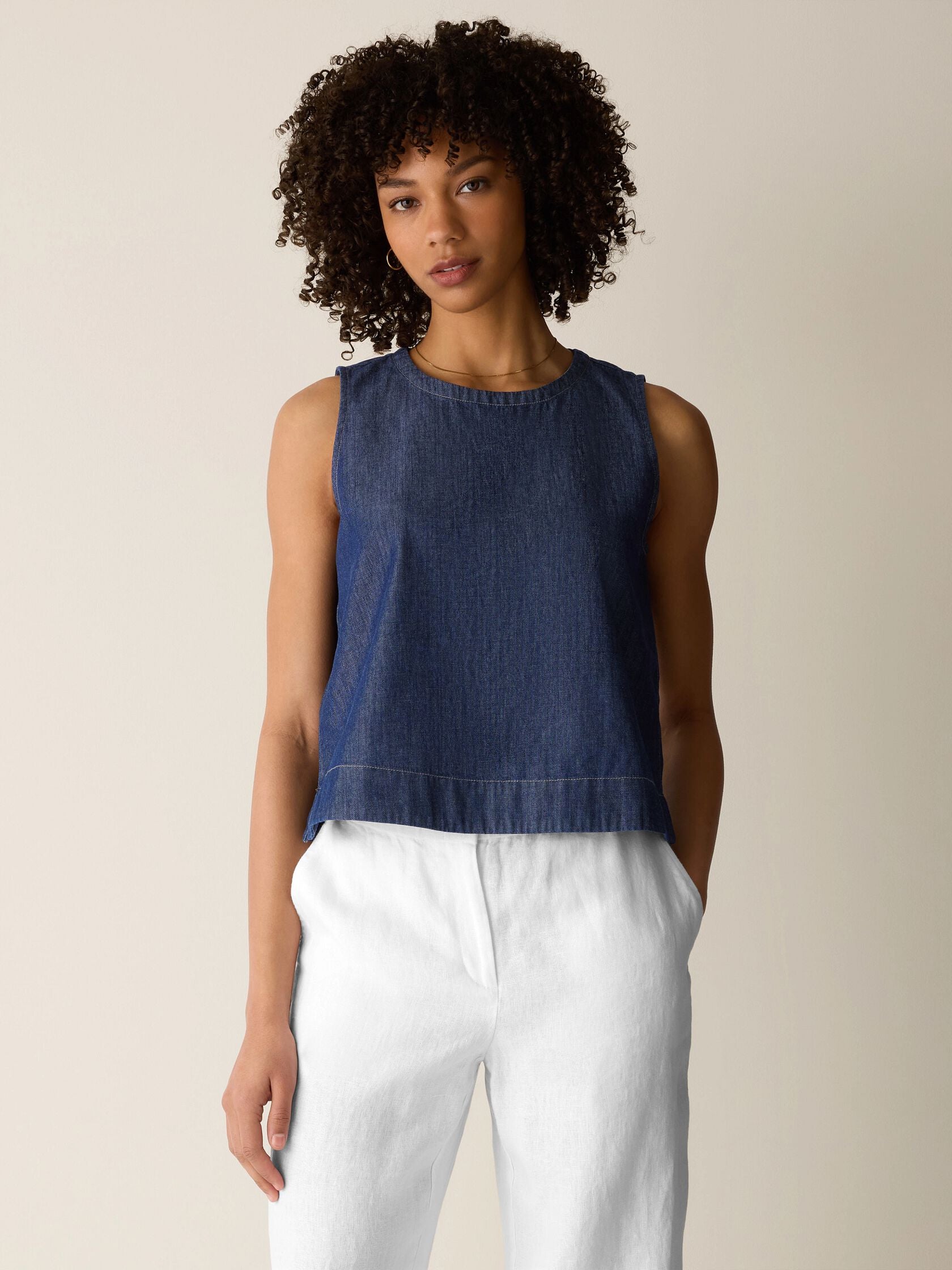 LIGHTWEIGHT ORGANIC COTTON DENIM SHELL