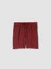 PUCKERED ORGANIC LINEN STRIPE SHORTS