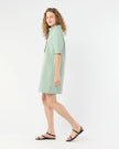 ELBOW SLEEVE FRILL DRESS