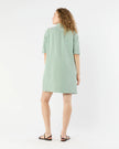 ELBOW SLEEVE FRILL DRESS