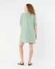 ELBOW SLEEVE FRILL DRESS
