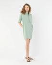 ELBOW SLEEVE FRILL DRESS