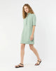 ELBOW SLEEVE FRILL DRESS