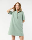 ELBOW SLEEVE FRILL DRESS