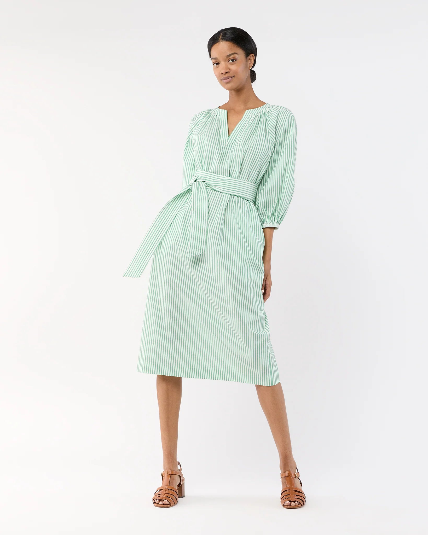 TRAPUNTO BLOUSON DRESS