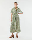 SHORT SLEEVED CLASSIC SHIRTWAIST MAXI DRESS