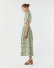 SHORT SLEEVED CLASSIC SHIRTWAIST MAXI DRESS