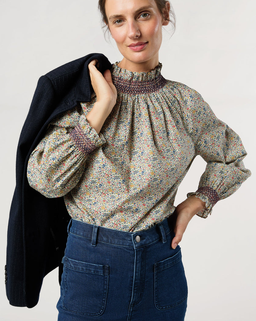 PHOEBE SMOCKING TOP
