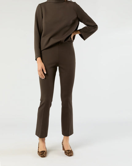 FAYE FLARE CROPPED PANT IN COFFEE