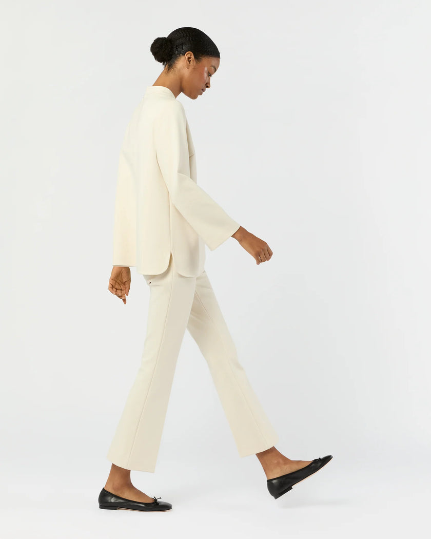 FAYE FLARED CROPPED PANT IN BISQUE