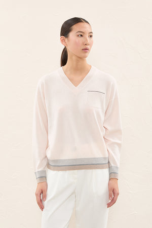 VNECK FRONT POCKET SWEATER