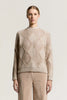 WOOL COTTON AND ALPACA SWEATER WITH DIAMOND DETAILING