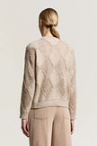 WOOL COTTON AND ALPACA SWEATER WITH DIAMOND DETAILING