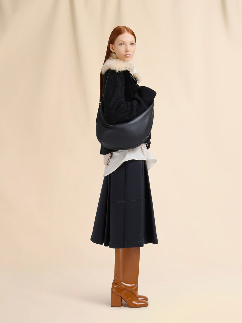 LEATHER DOT SMALL HOBO BAG