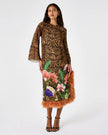 SERAPHINA CREPE DRESS LEOPARD FLORAL