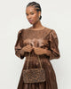 SERENA LEOPARD WOVEN CLUTCH