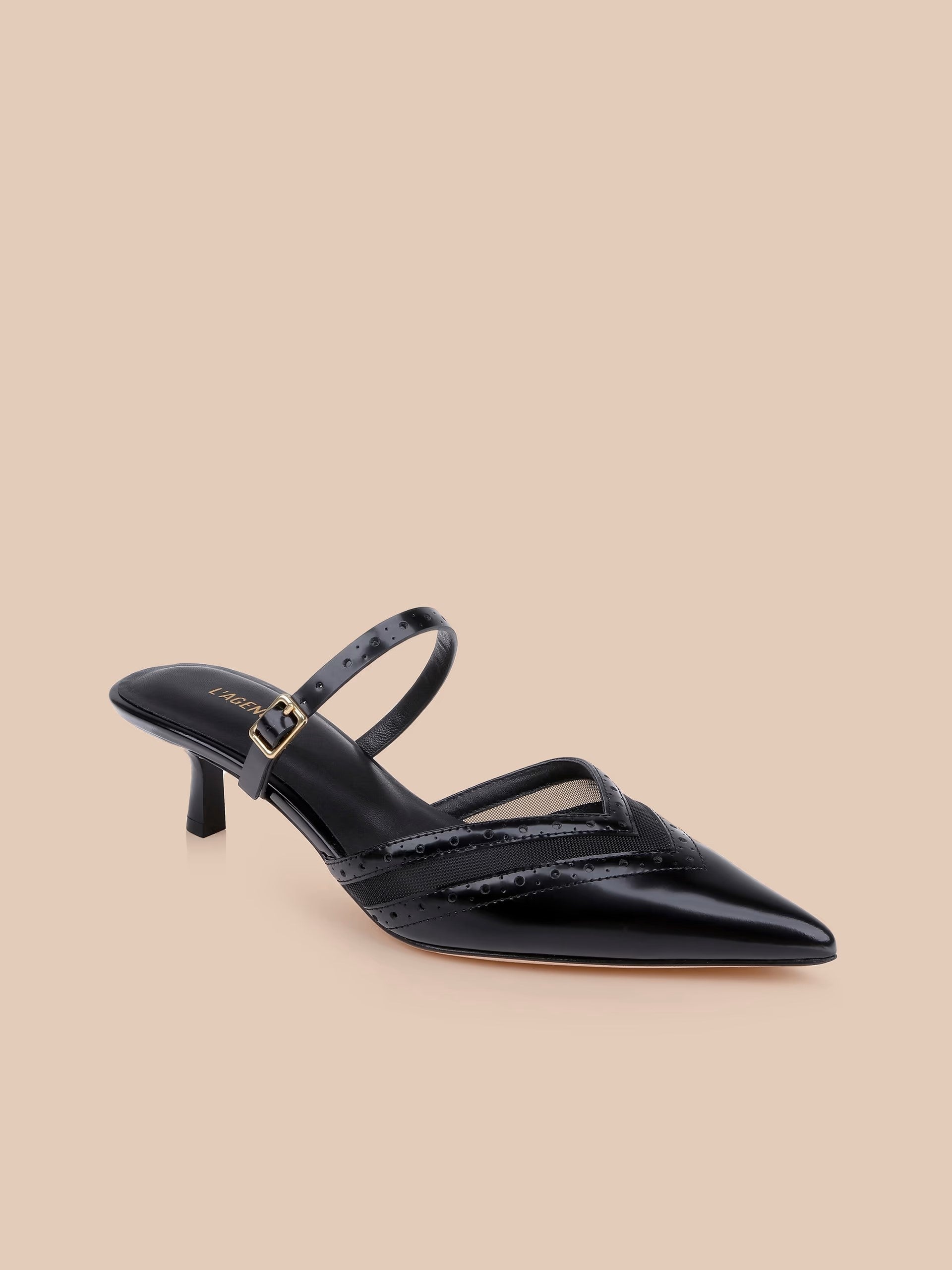 SHELBIE KITTEN HEEL MULE