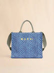 WAVY RAFFIA EFFECT SMALL TOTE BAG