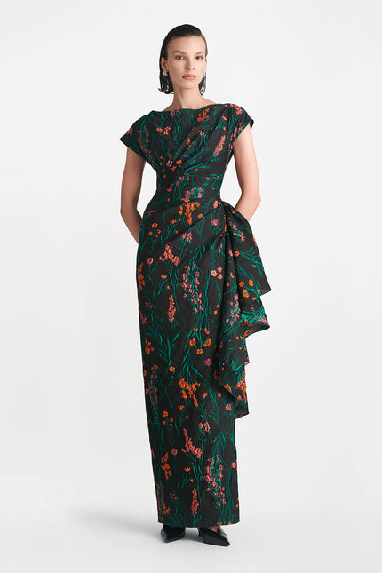 FLORAL FIL COUPE FLORENCE GOWN