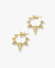 GABRIELLA PAVE SPIKED HOOPS