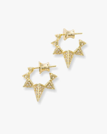 GABRIELLA PAVE SPIKED HOOPS