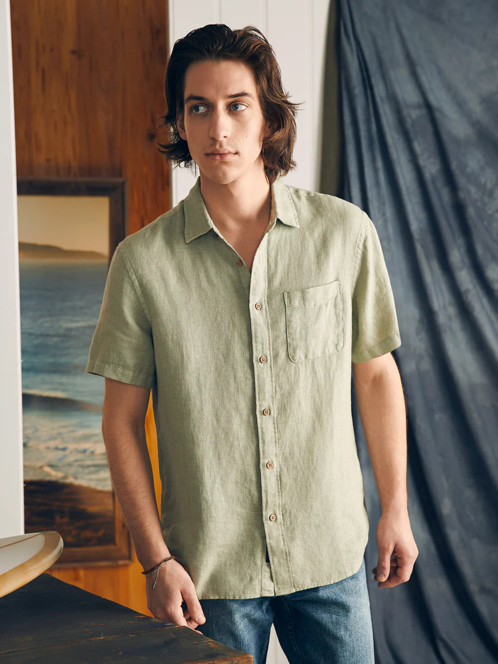 SHORT SLEEVE PALMA LINEN SHIRT