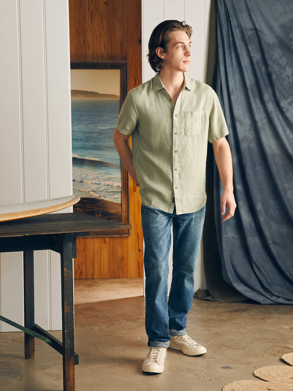 SHORT SLEEVE PALMA LINEN SHIRT